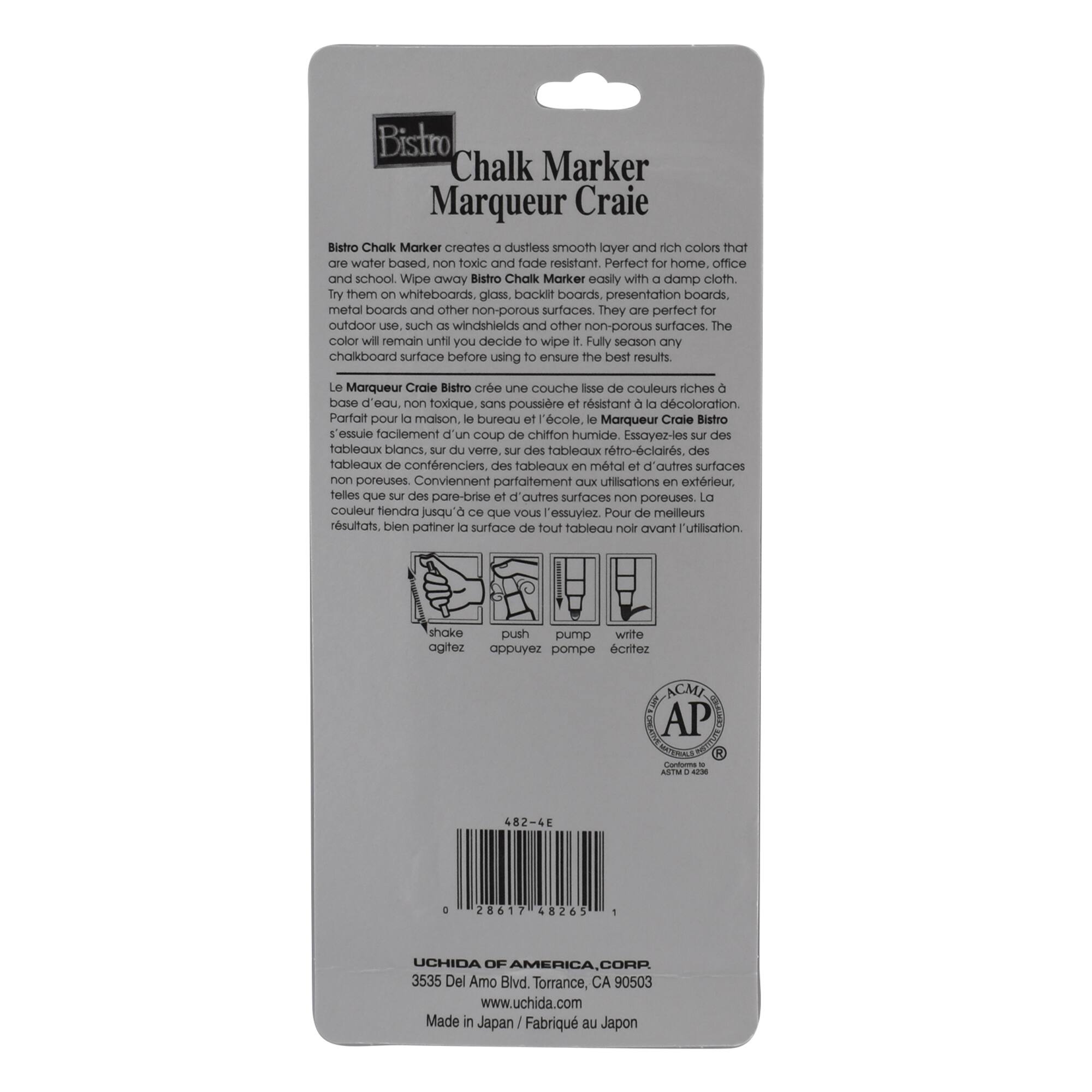 Marvy® Uchida Bistro Fine Point Primary Chalk Markers